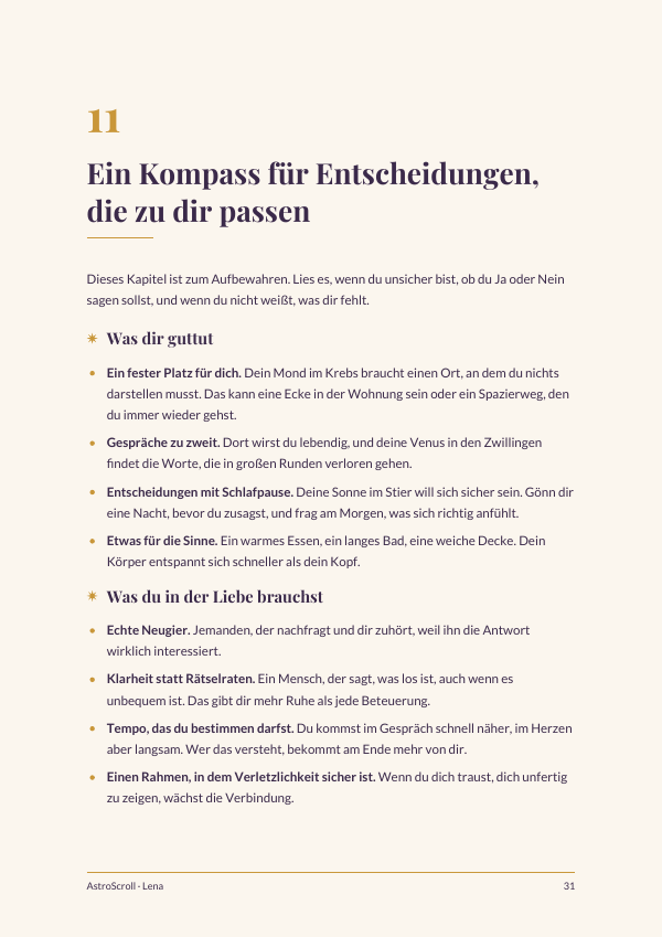 Beispielseite: dein persönlicher Kompass