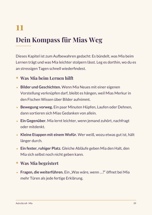 Beispielseite: dein persönlicher Kompass