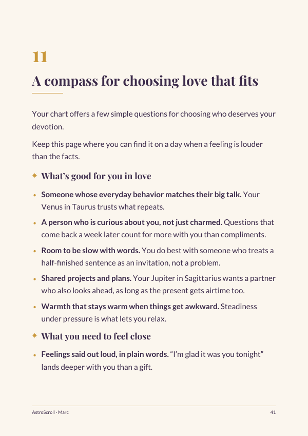 Sample page: your personal compass
