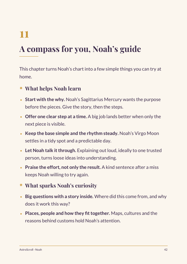 Sample page: your personal compass