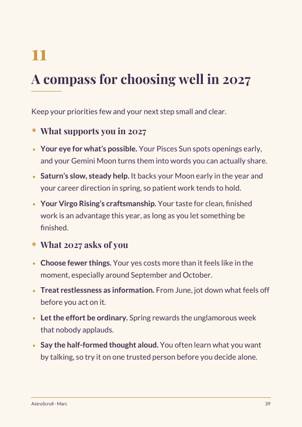 Sample page: your personal compass